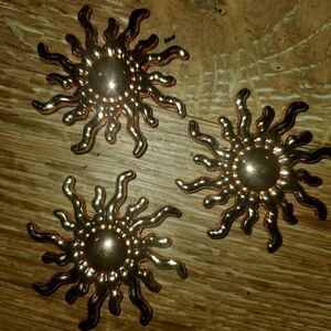 Metallic Sunburst Wall Accent - Gold Home Wall Decor